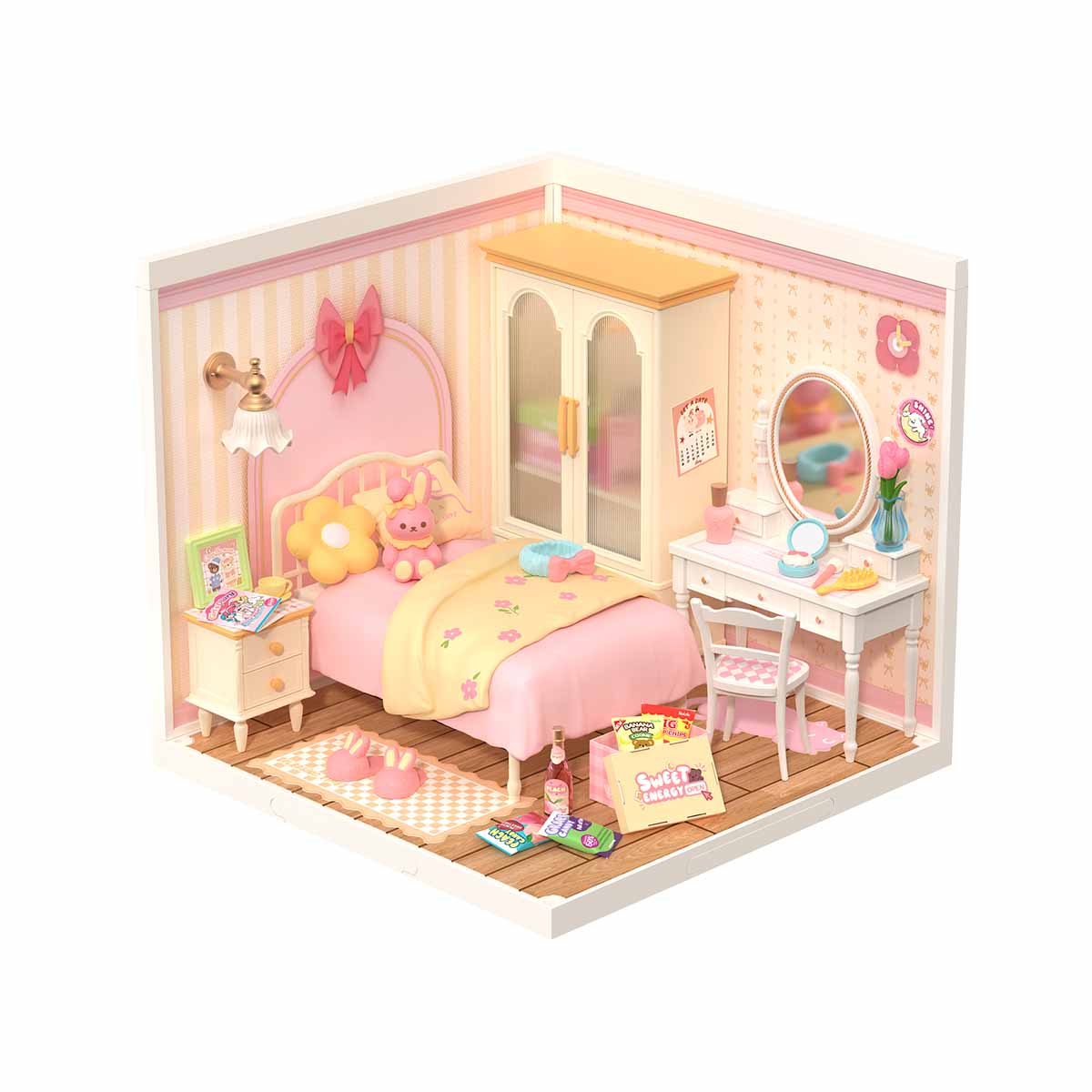 Lovely Pink Room Miniature DIY
