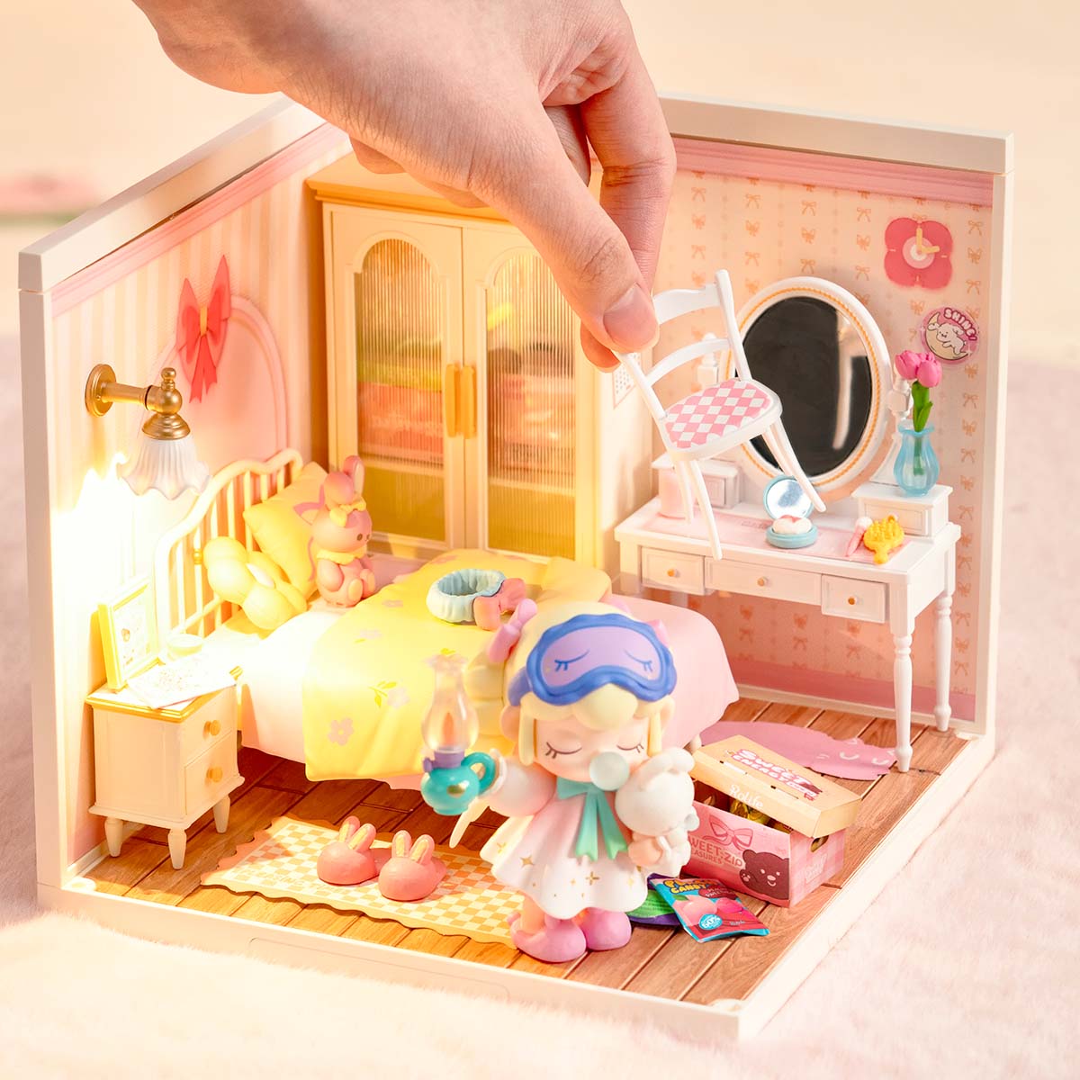 Lovely Pink Room Miniature DIY