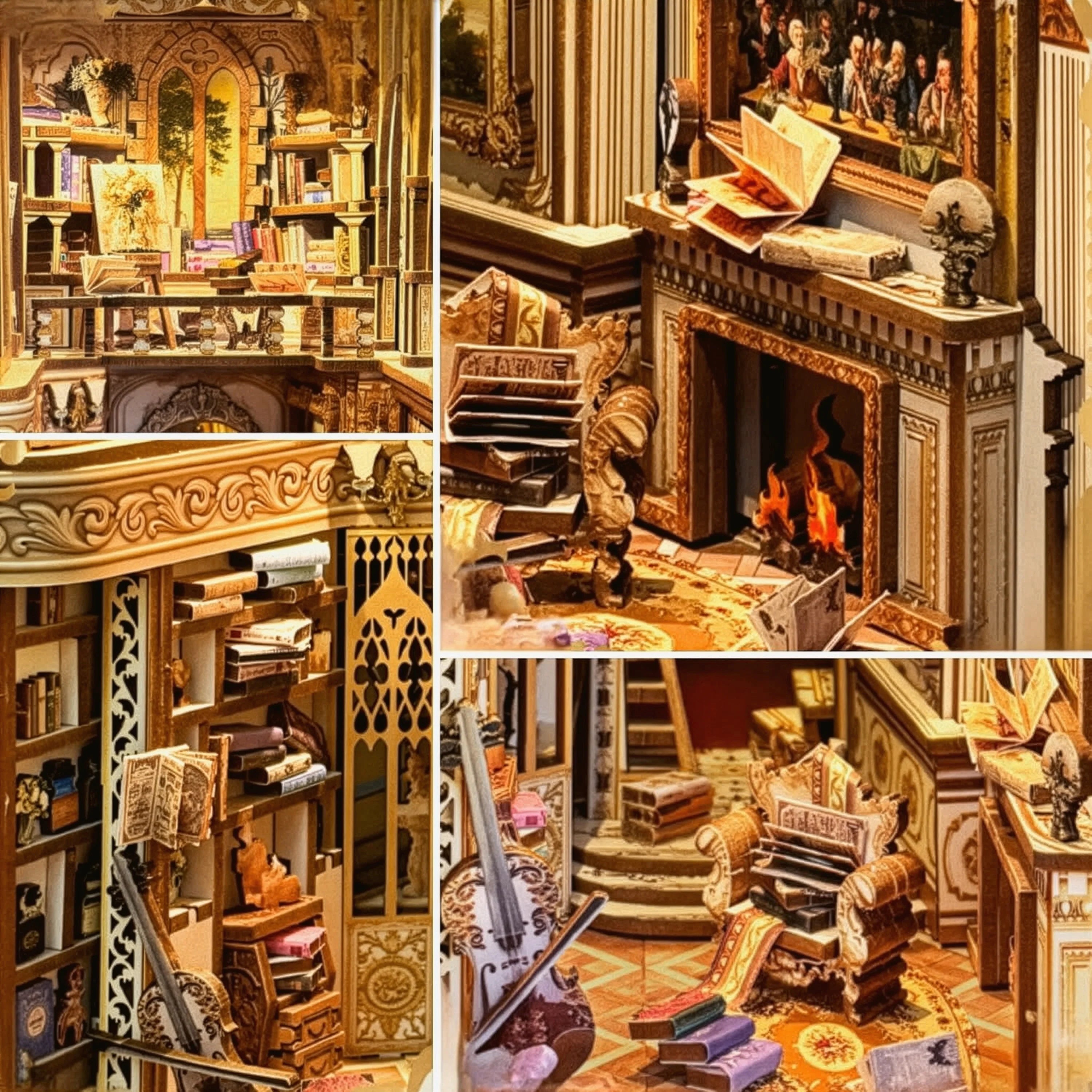 Baroque Dreams Library Book Nook DIY