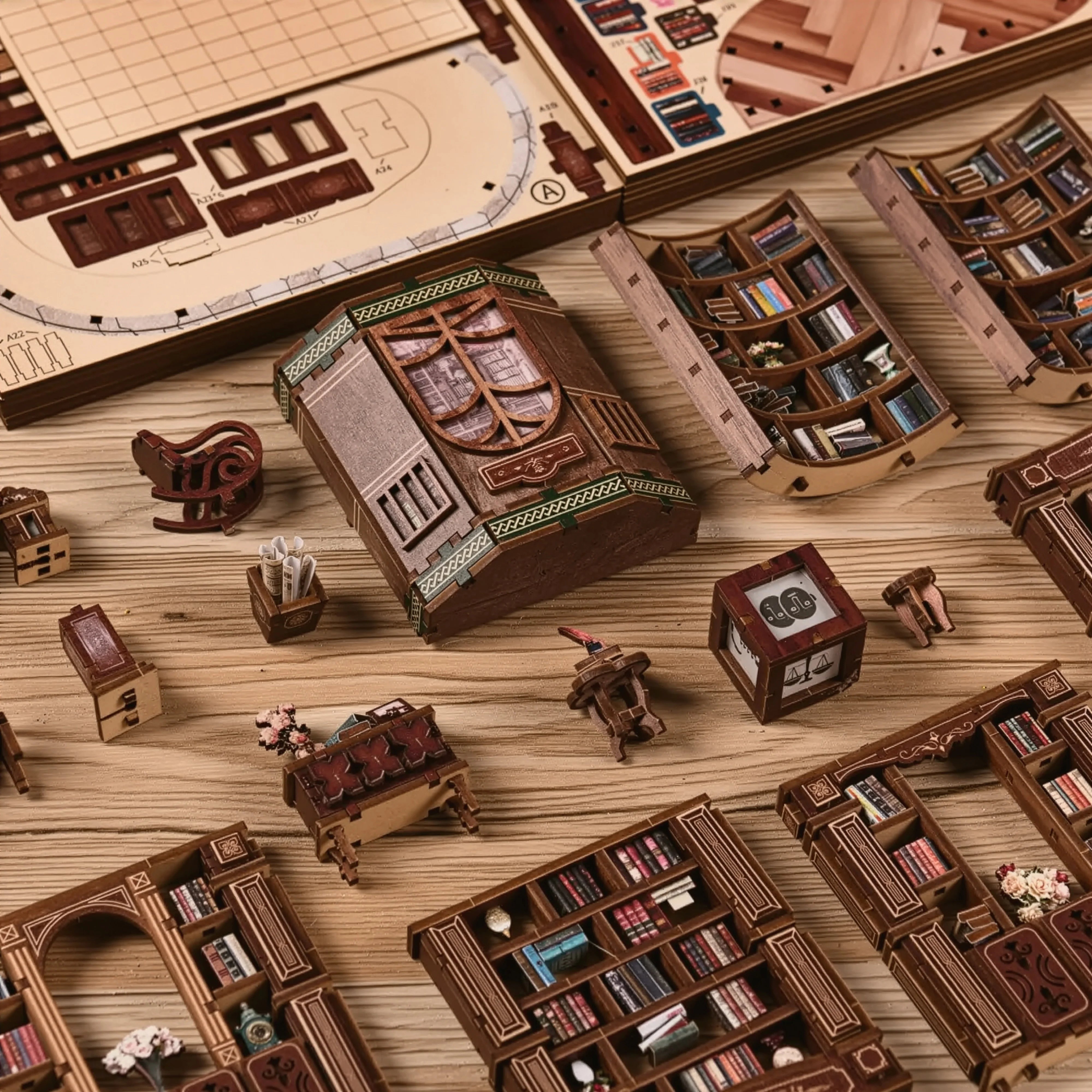 Dream Library Miniature House DIY