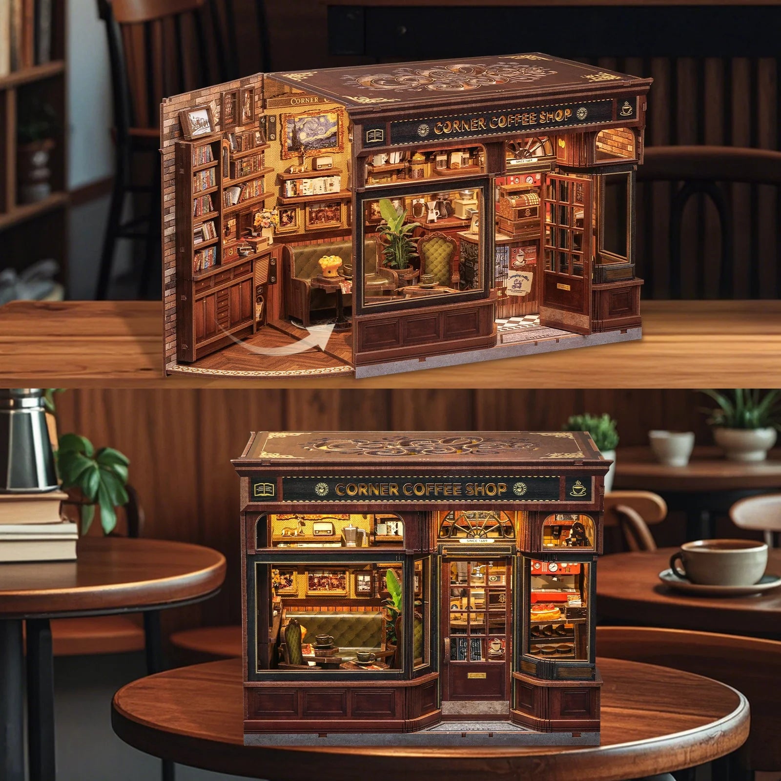 Corner Café Miniature DIY