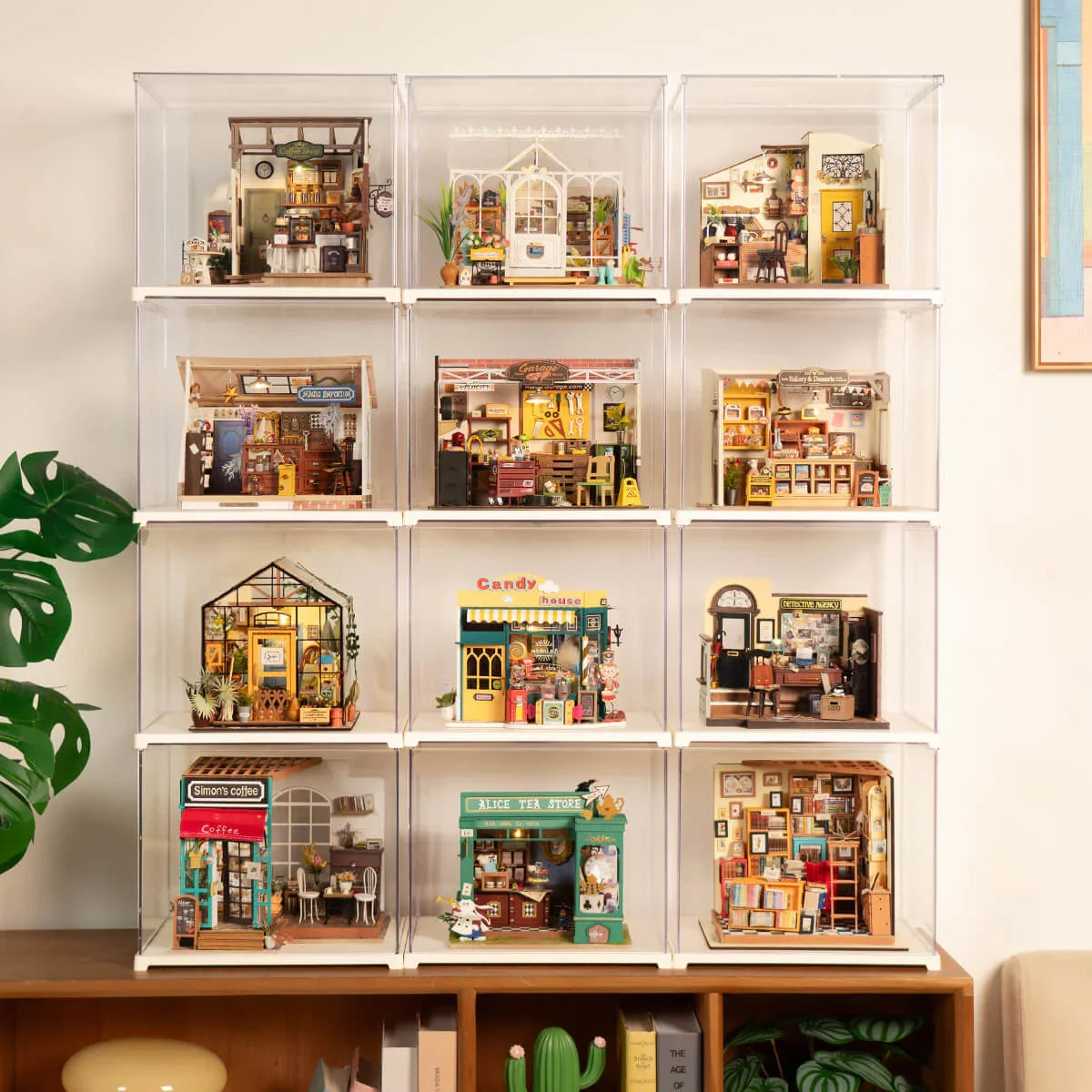 Stackable Display Box - Miniature Houses