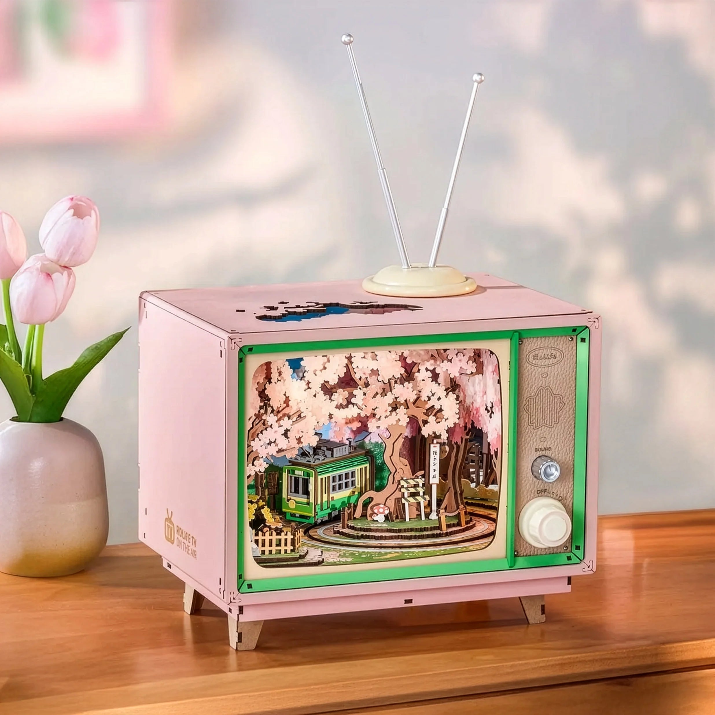 Cherry Blossom Train Musical Box 3D Puzzle