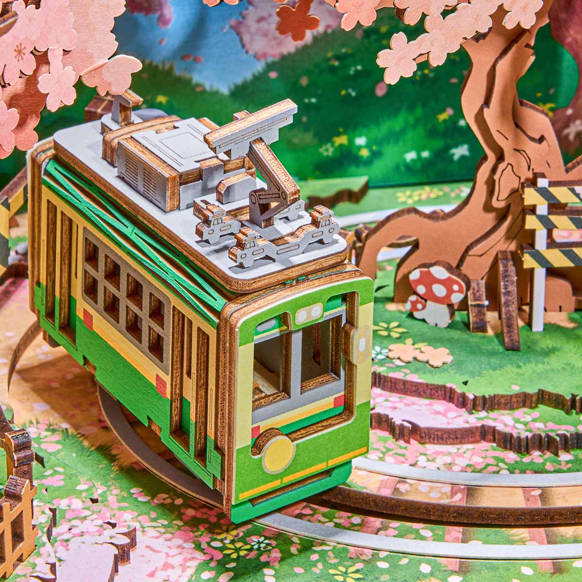 Cherry Blossom Train Musical Box 3D Puzzle