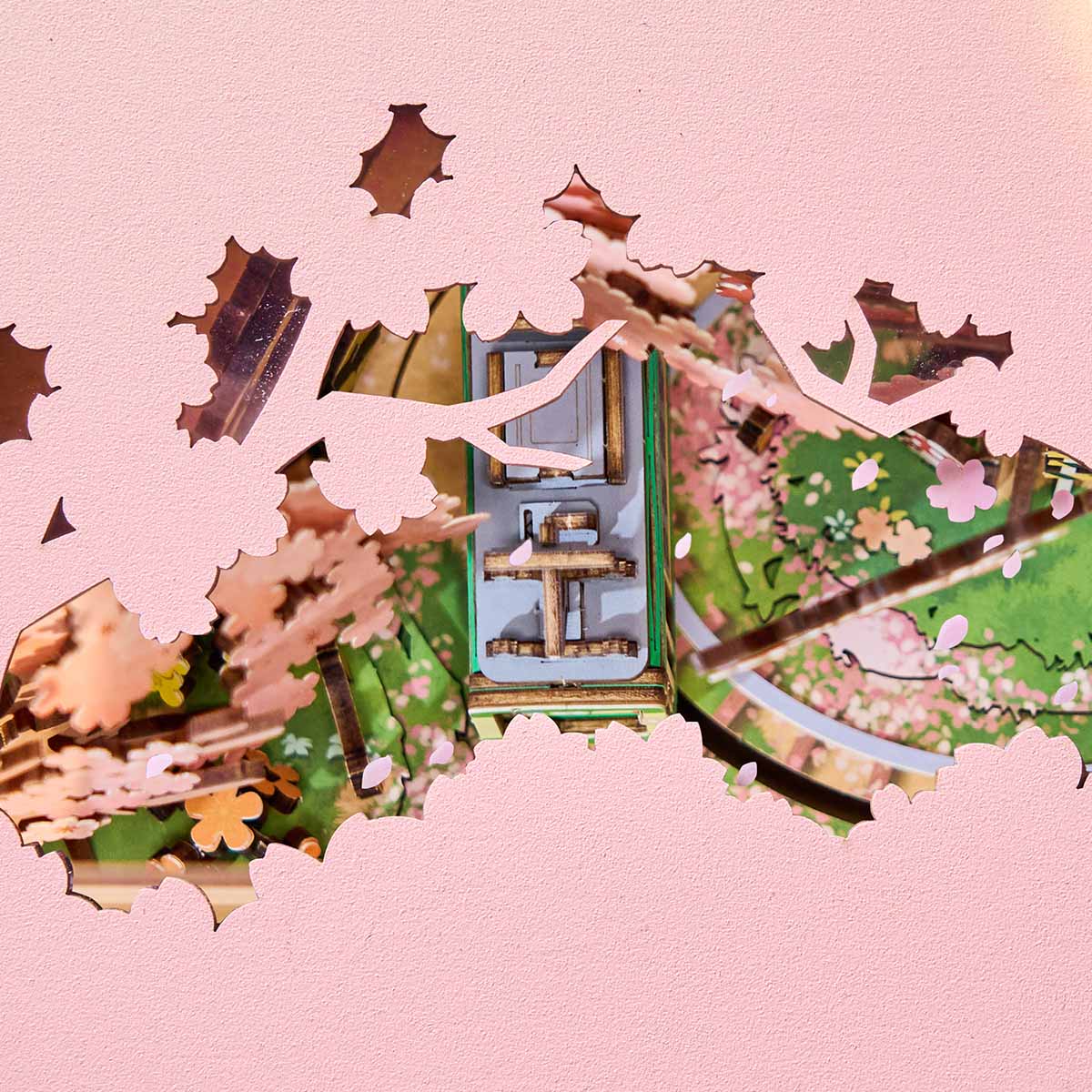 Cherry Blossom Train Musical Box 3D Puzzle
