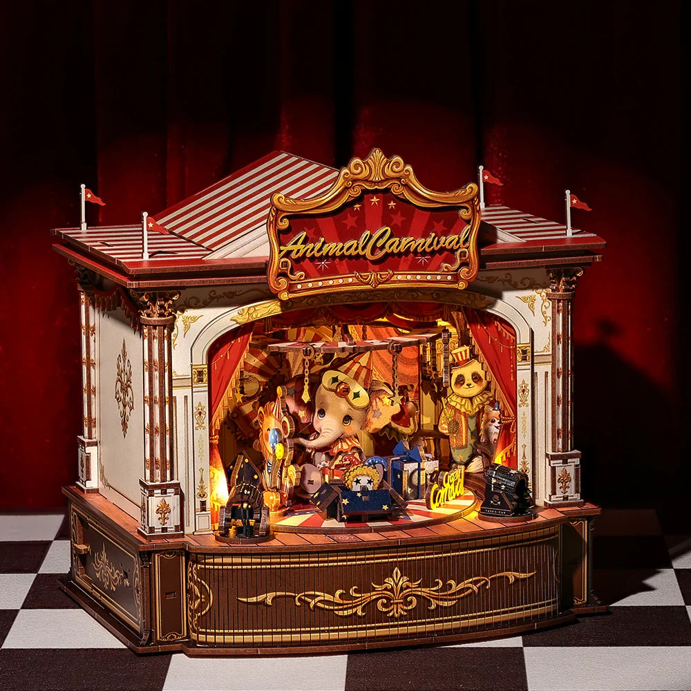 Musical Animal Circus Miniature House DIY