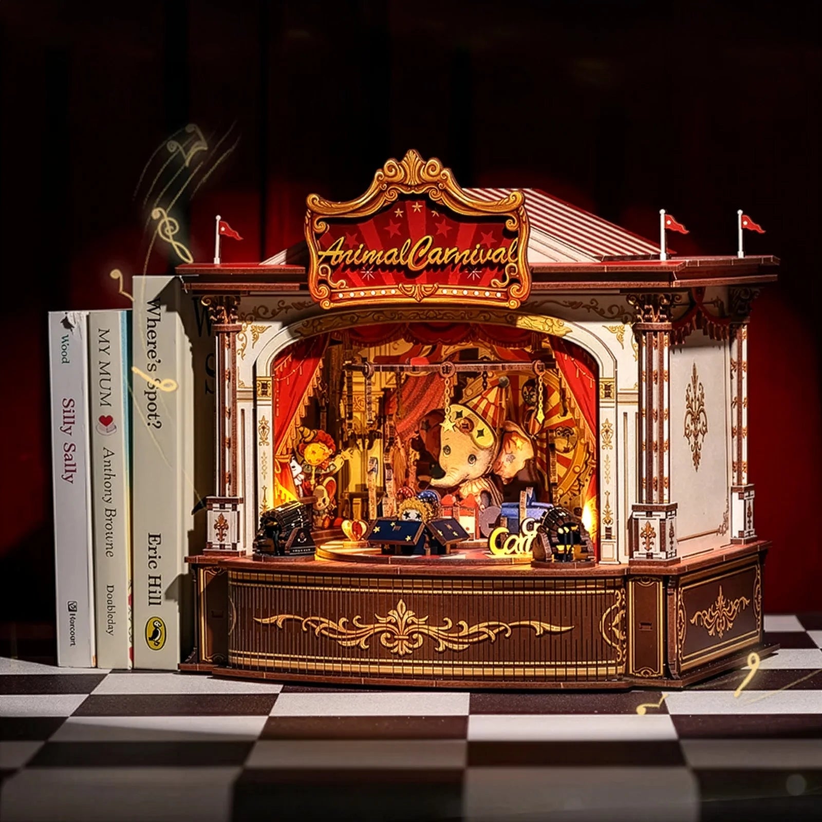 Musical Animal Circus Miniature House DIY