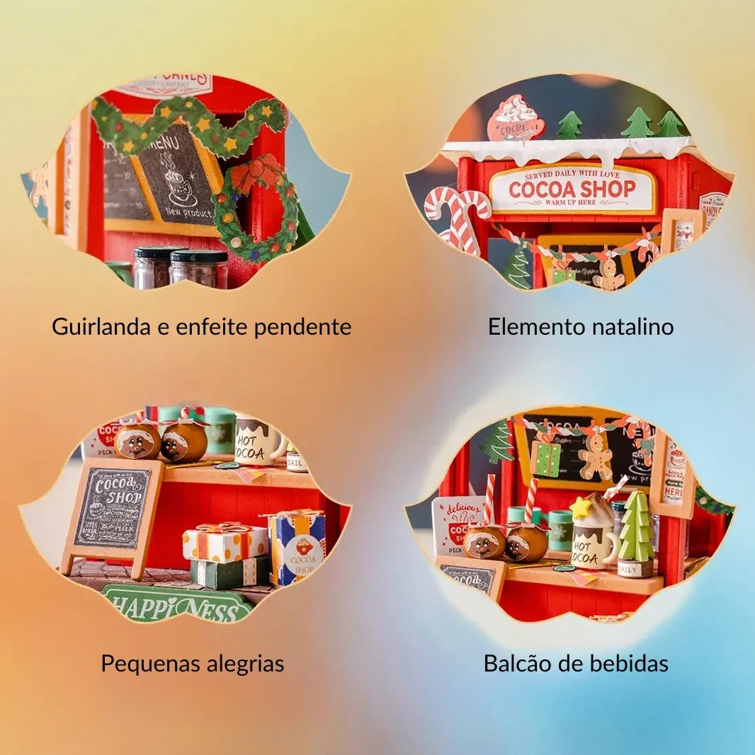 Enchanted Christmas - Hot Chocolate Shop Miniature DIY