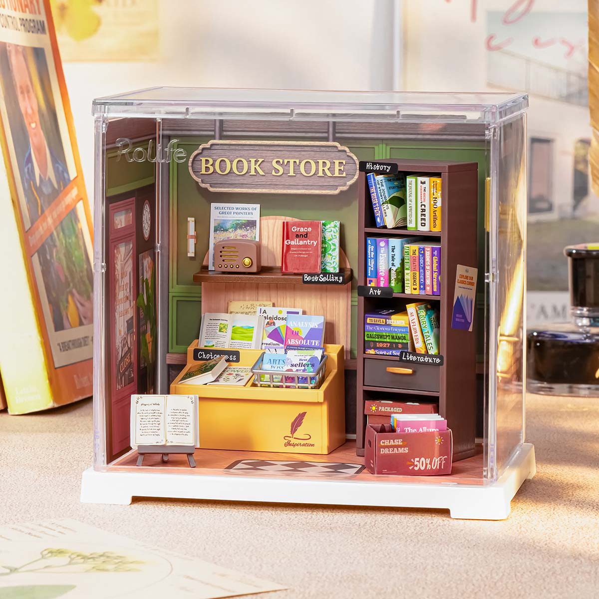 Nostalgic Bookstore Miniature DIY