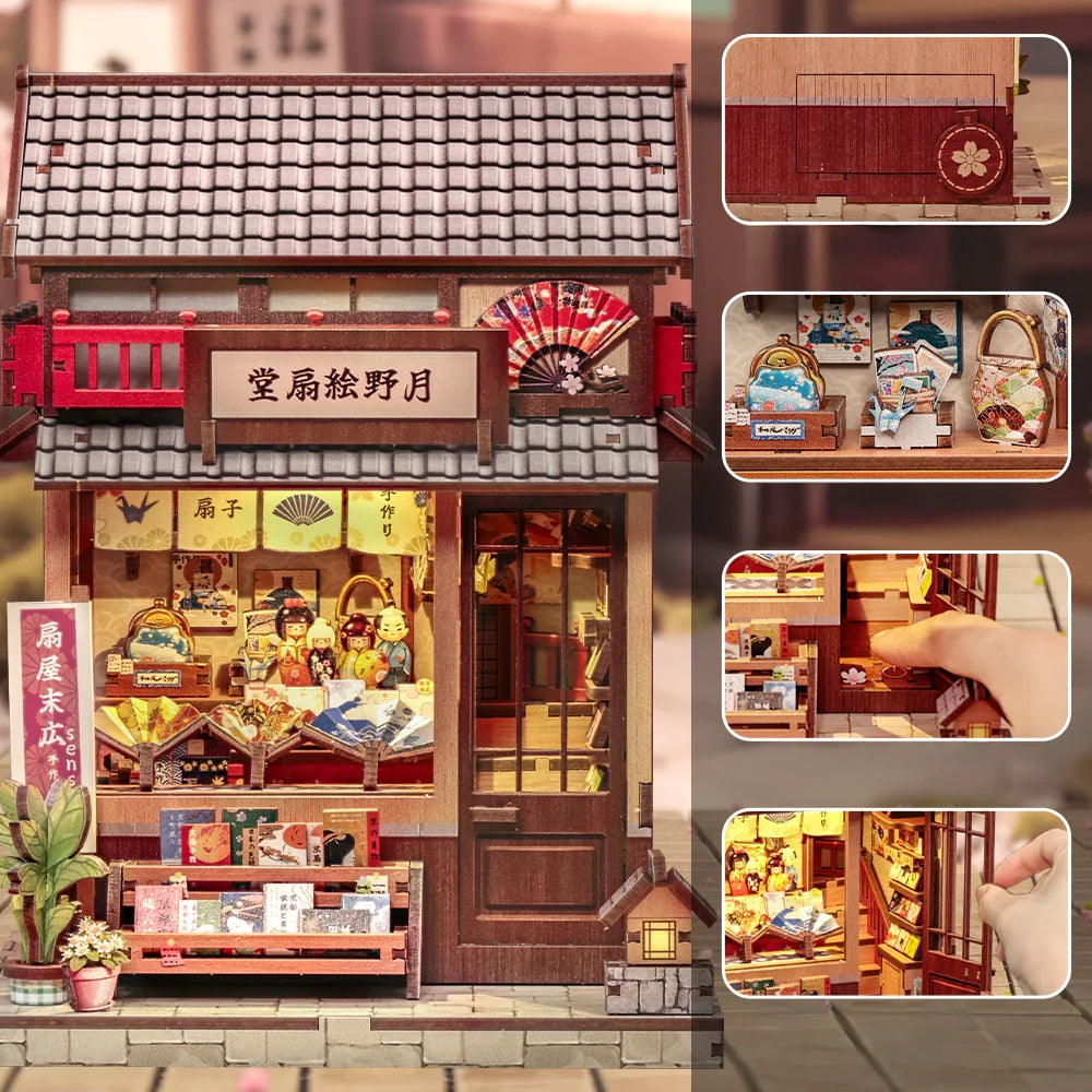 Japanese Fan Shop Miniature House DIY