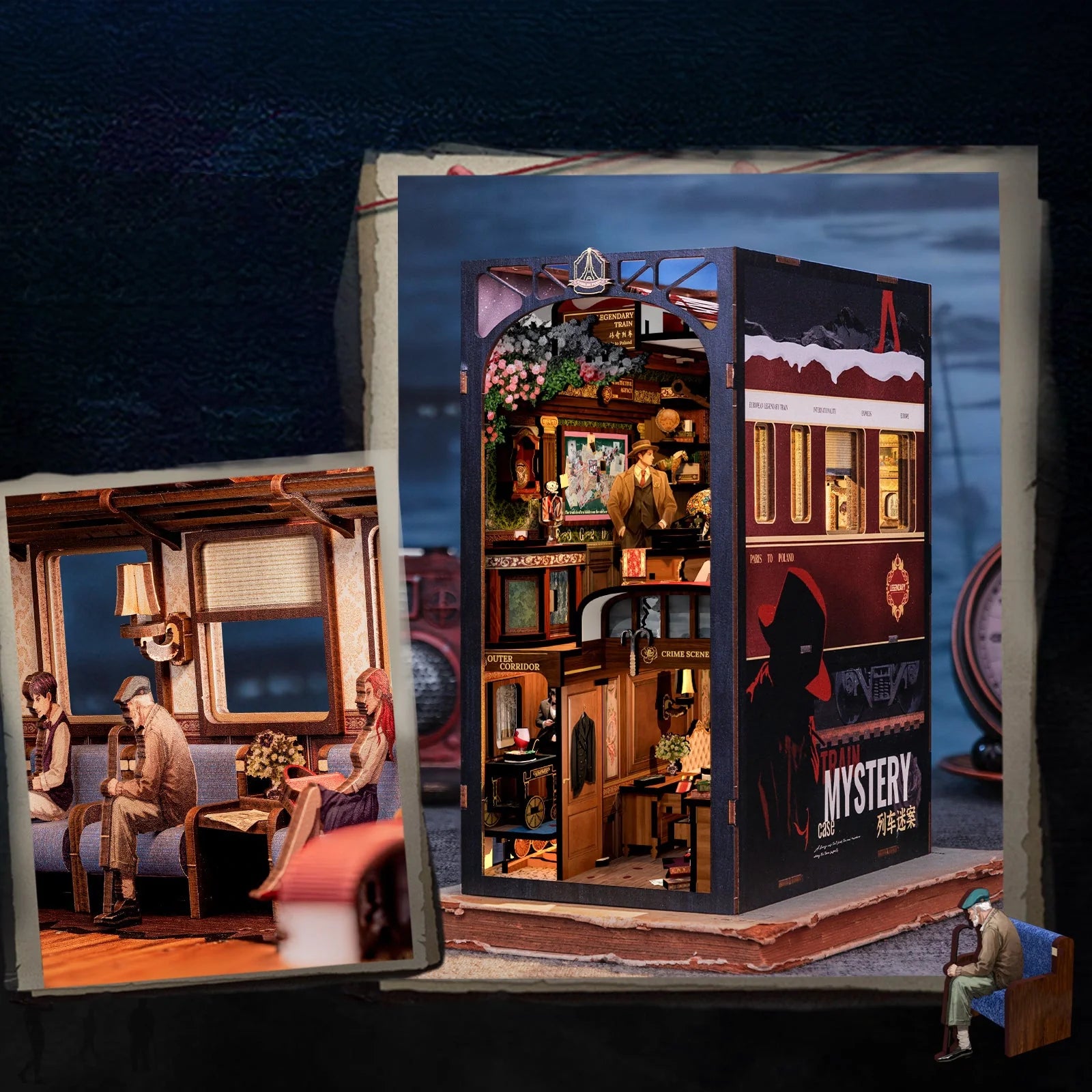 Mystery on the Train Book Nook DIY