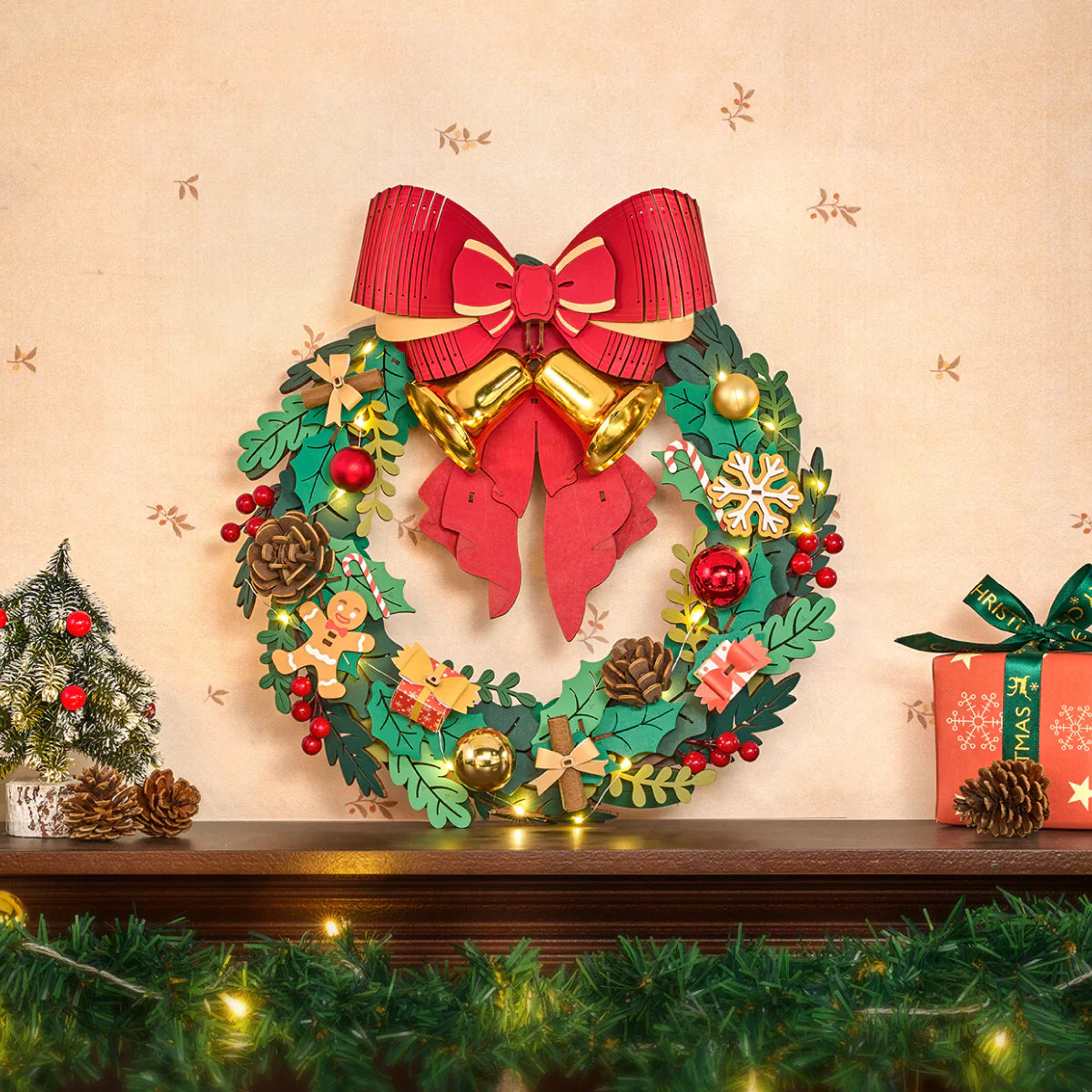 Enchanted Christmas – Festive 3D Puzzle Wreath