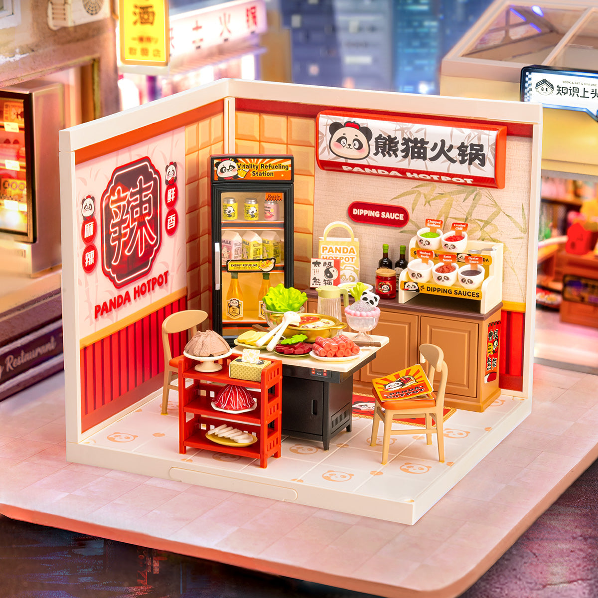 Panda Hot Pot Restaurant Miniature DIY