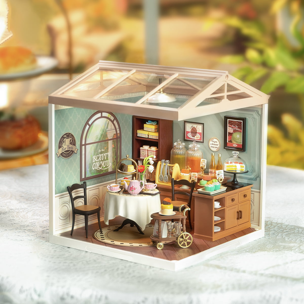 Charming Tea Room Miniature House DIY