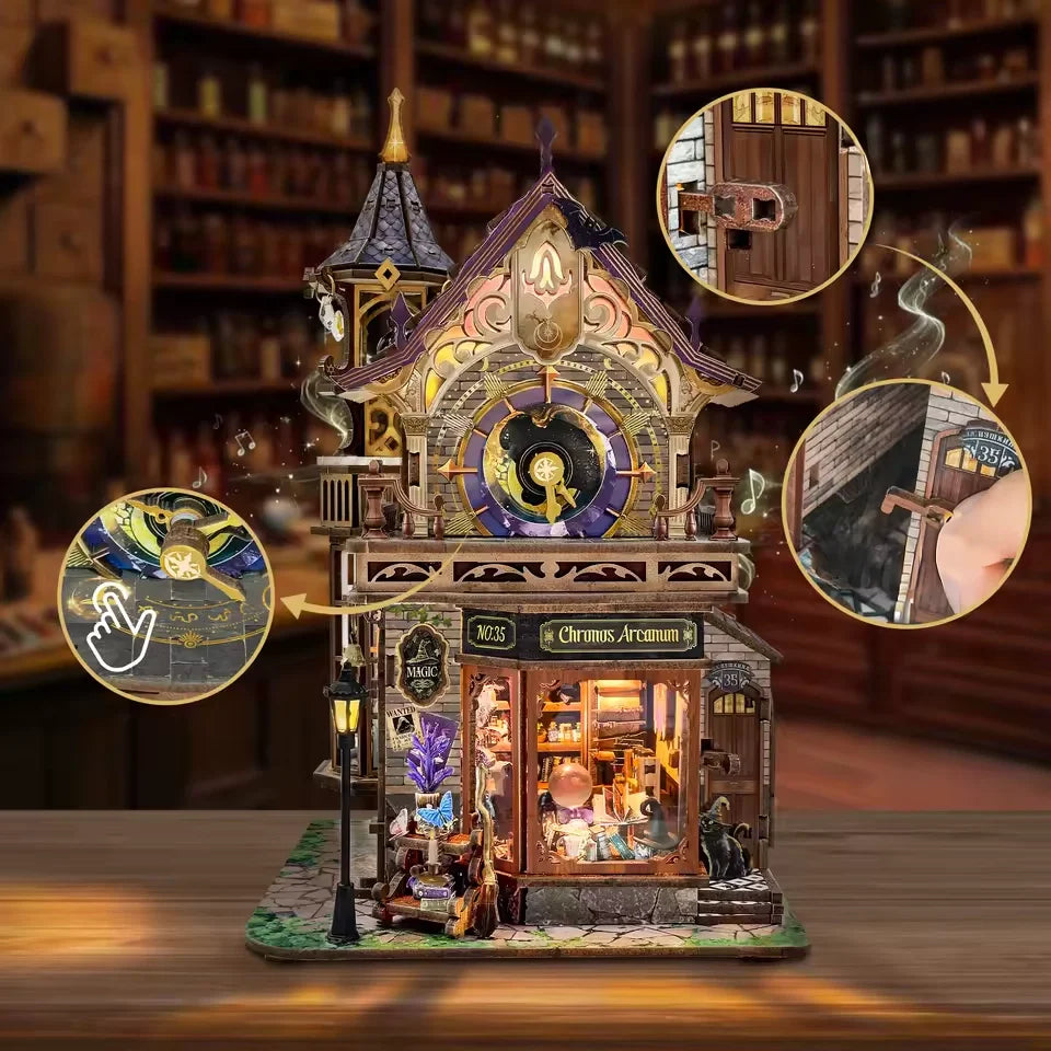 Magical Clock Tower Miniature House DIY