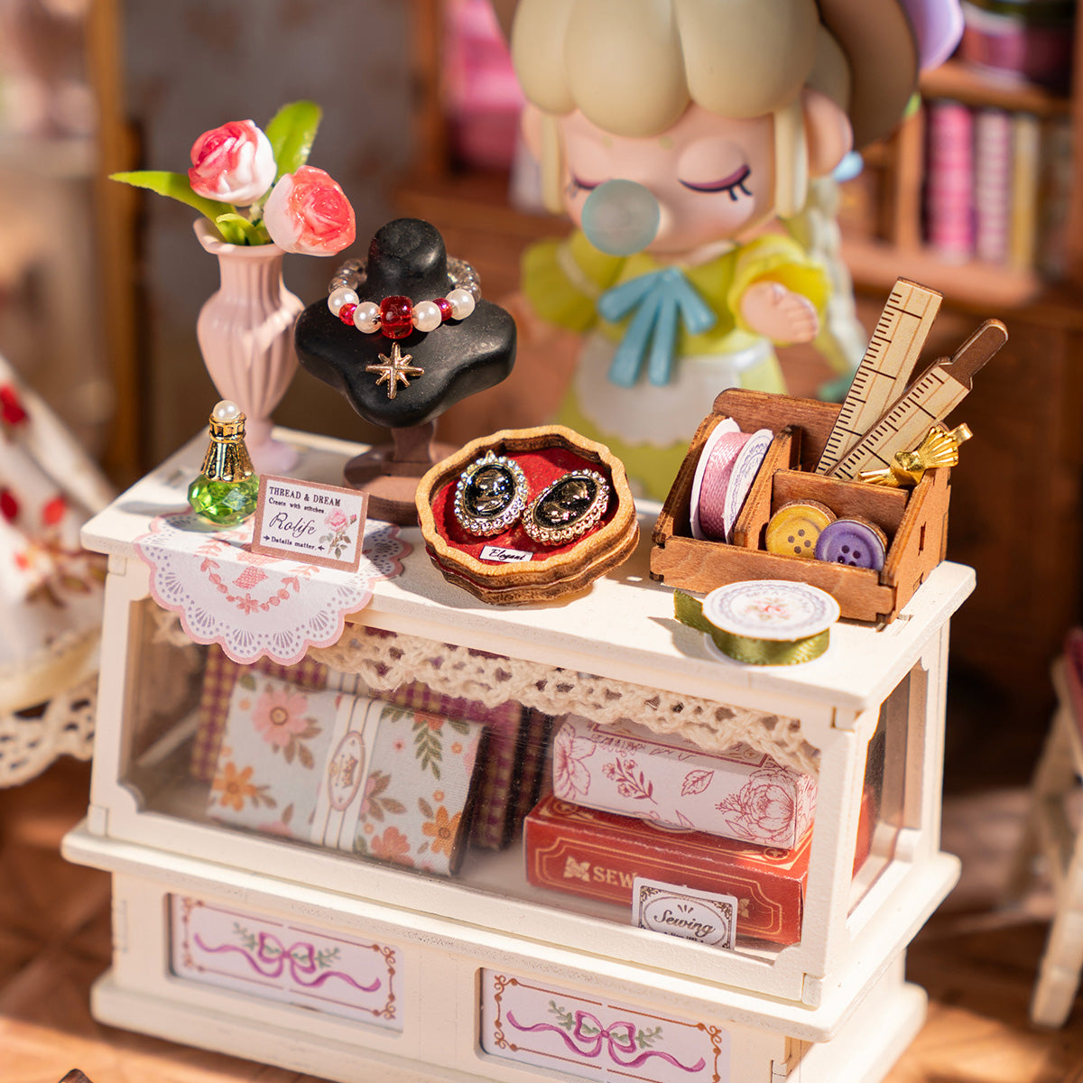 DIY Miniature Retro Sewing Studio