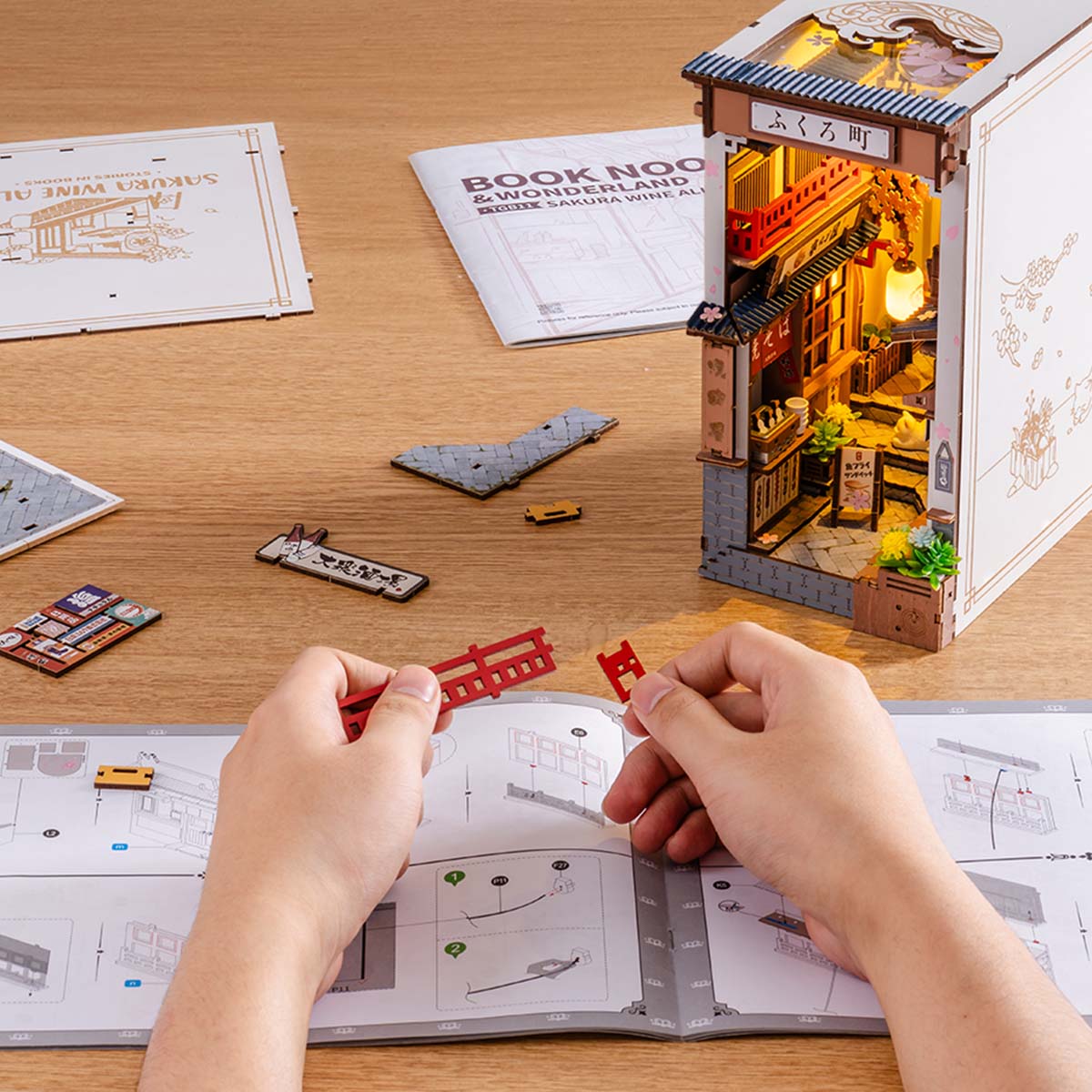 Sakura Wine Alley Book Nook DIY