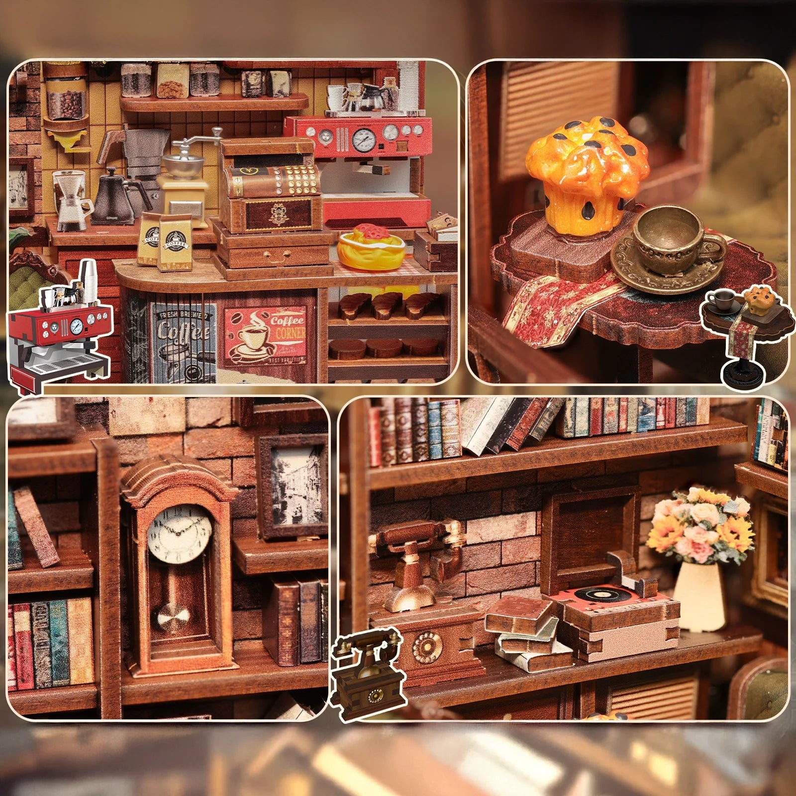 Corner Café Miniature DIY