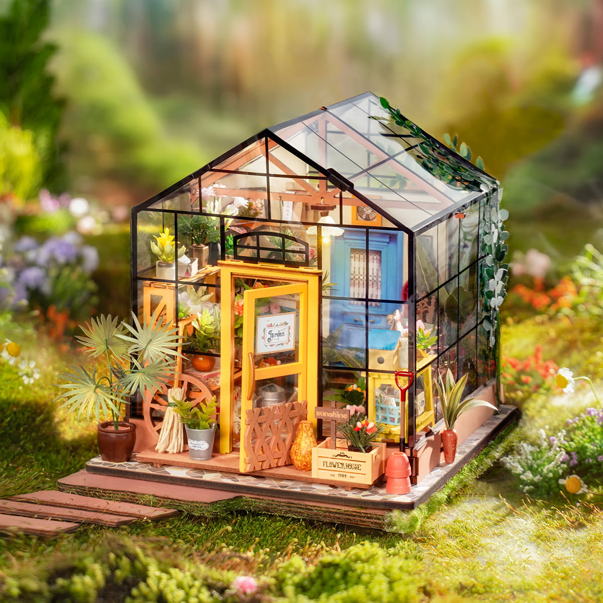 Charming Flower House Miniature DIY