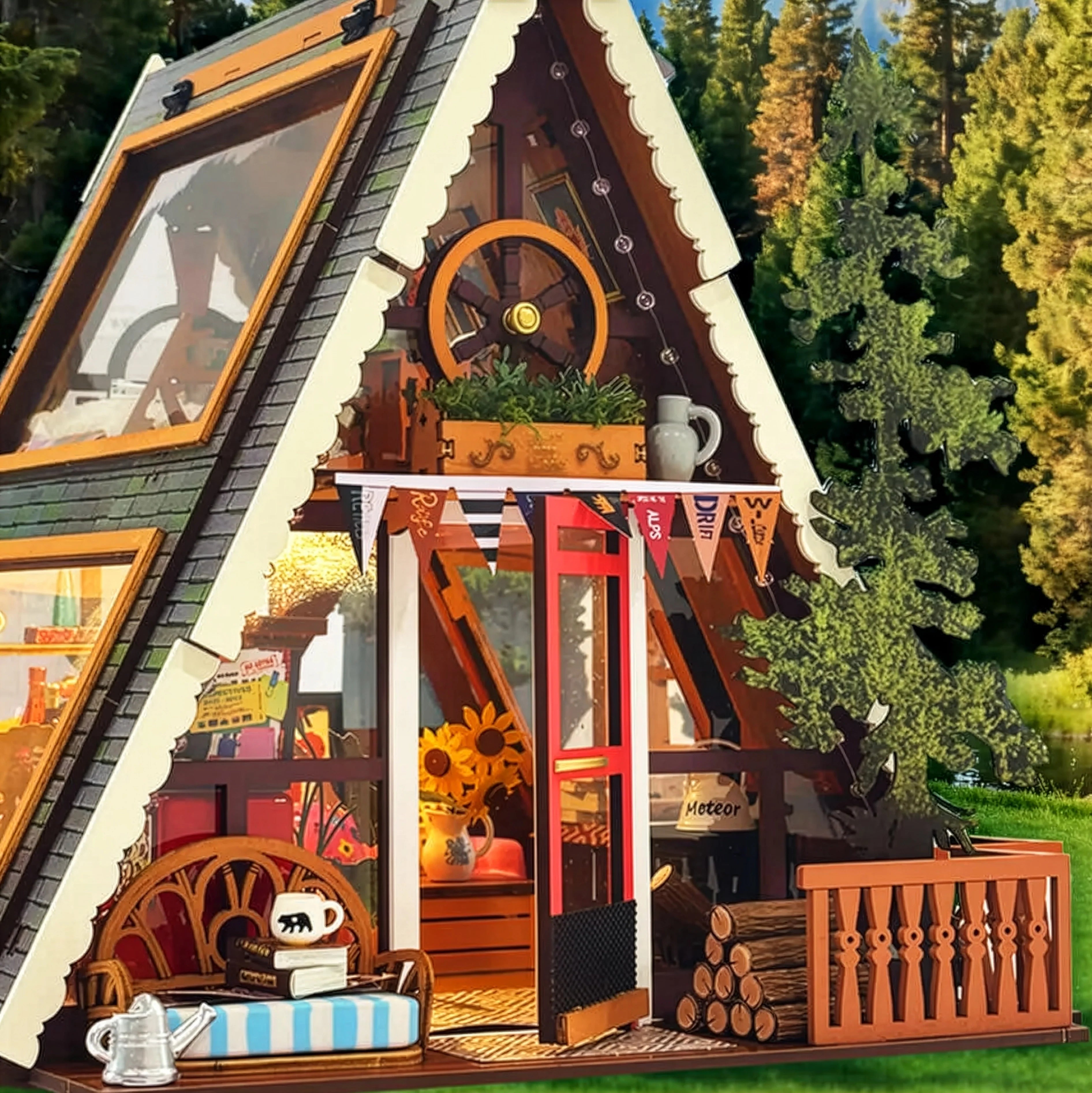 Swiss Chalet Miniature DIY House