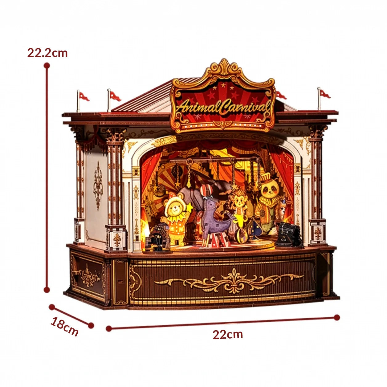 Musical Animal Circus Miniature House DIY