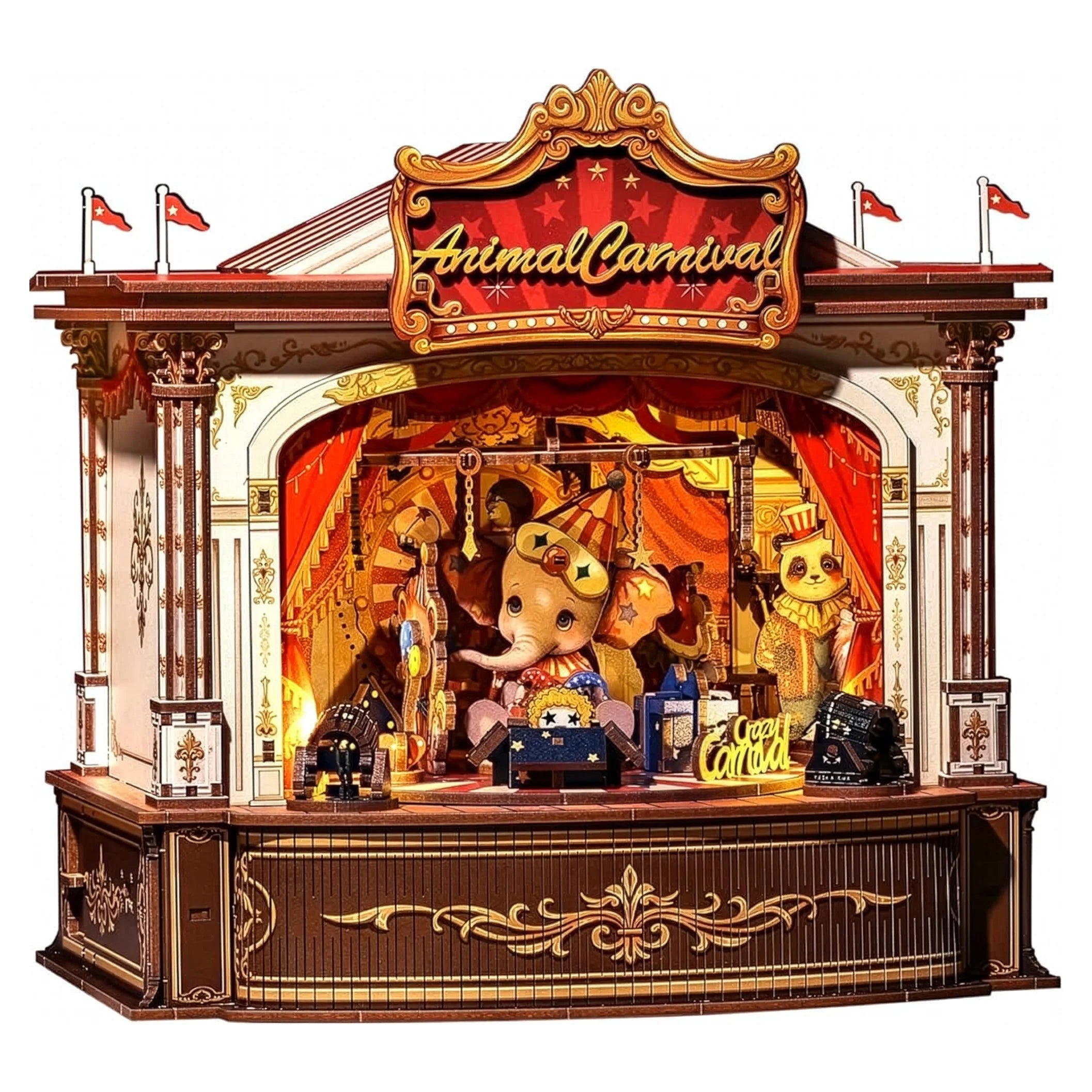 Musical Animal Circus Miniature House DIY
