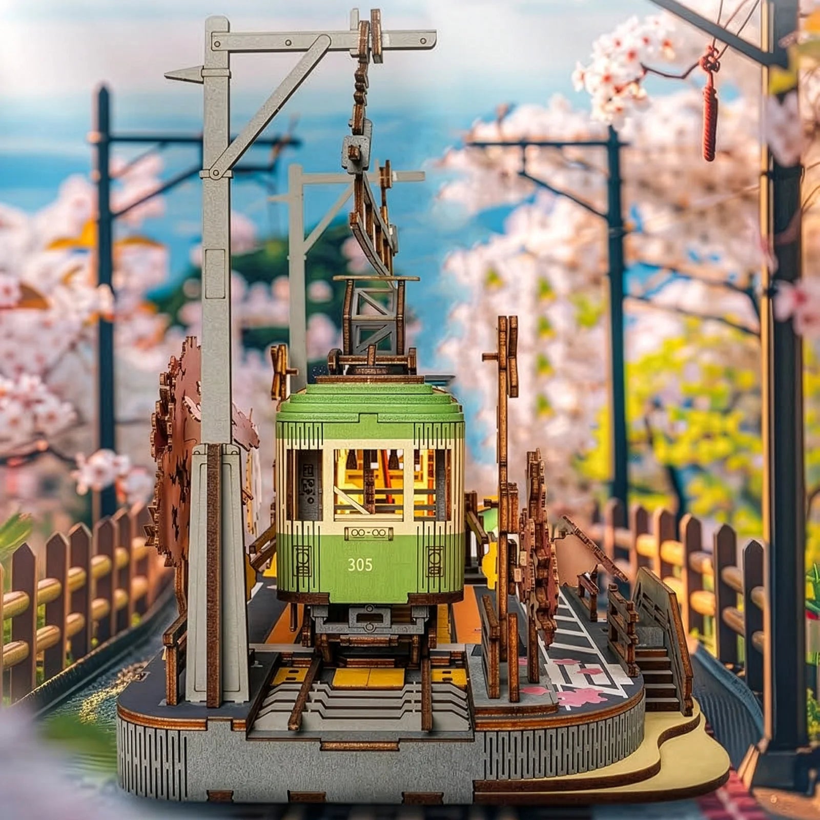 Cherry Blossom Journey Station 3D Puzzle