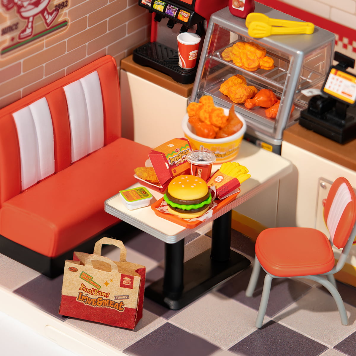 Yum Yum Burgers Diner Miniature DIY
