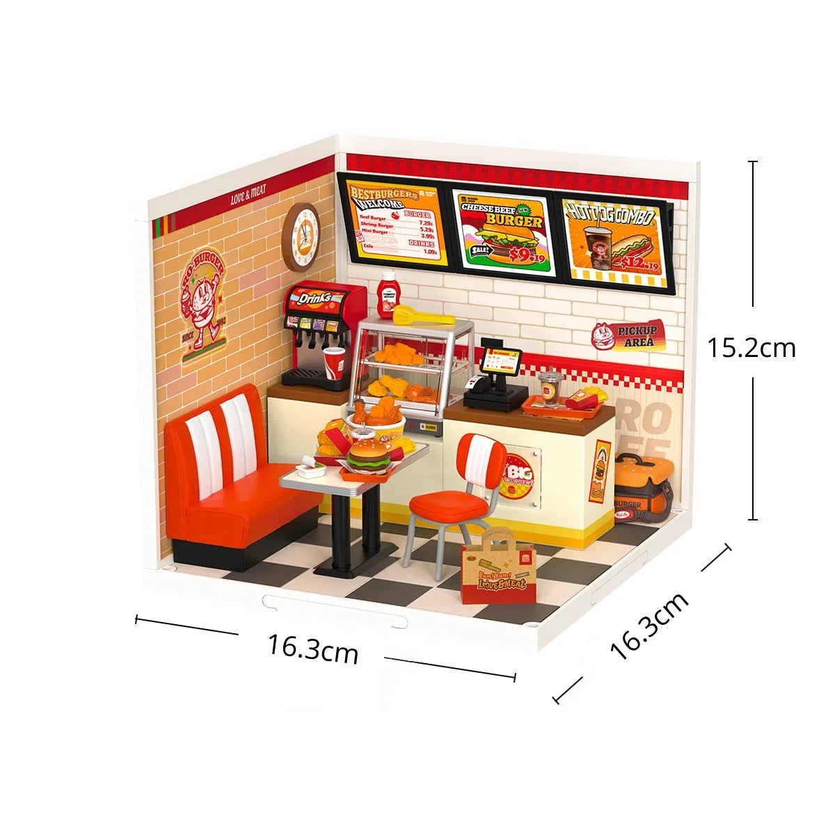 Yum Yum Burgers Diner Miniature DIY