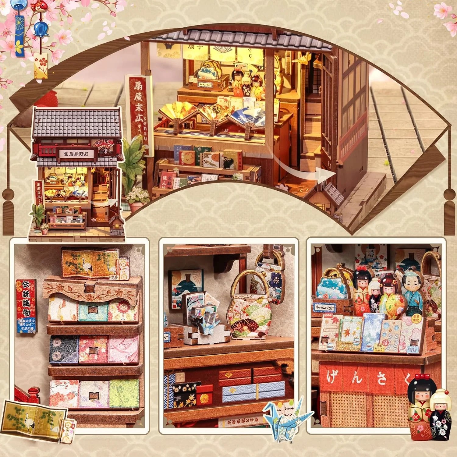 Japanese Fan Shop Miniature House DIY