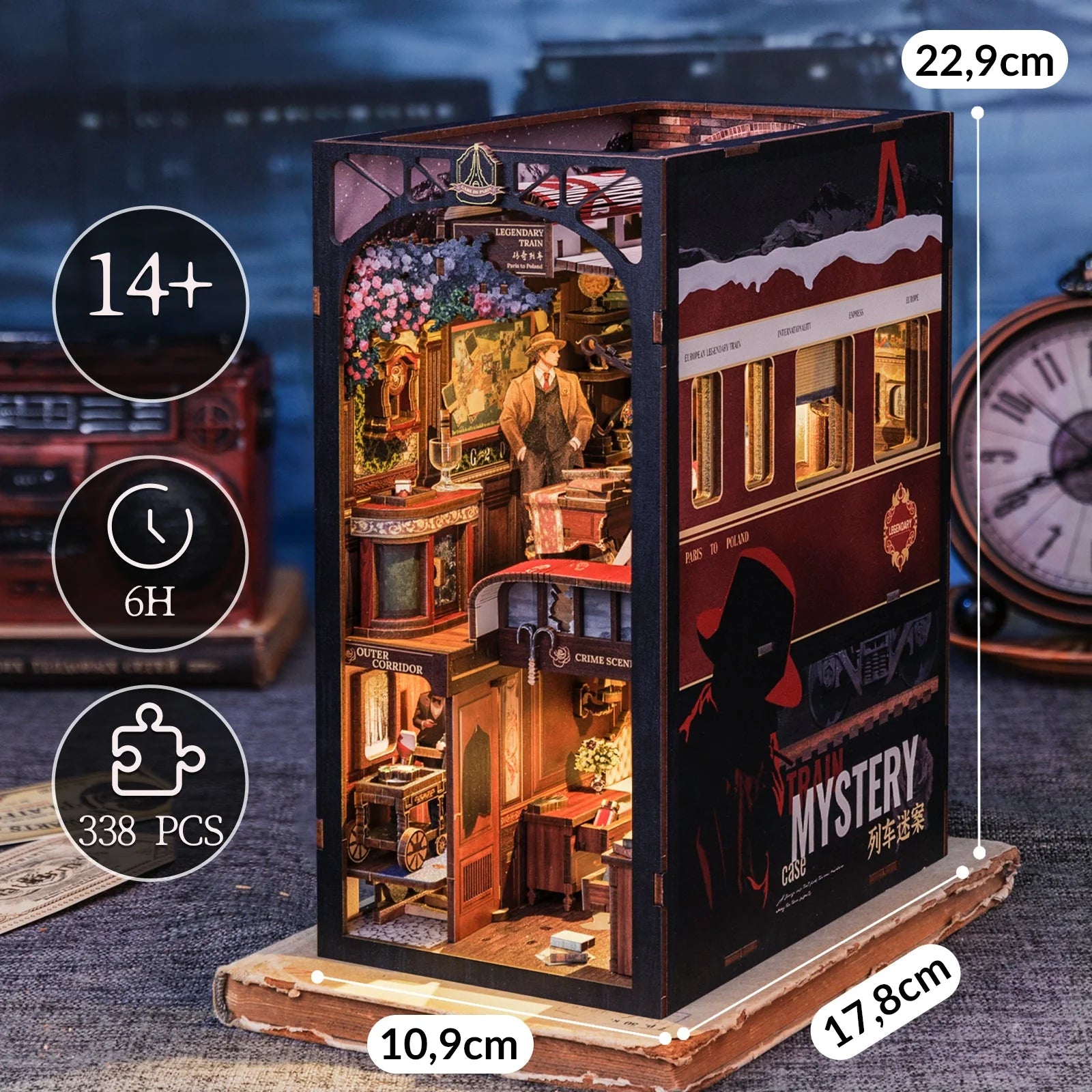 Mystery on the Train Book Nook DIY