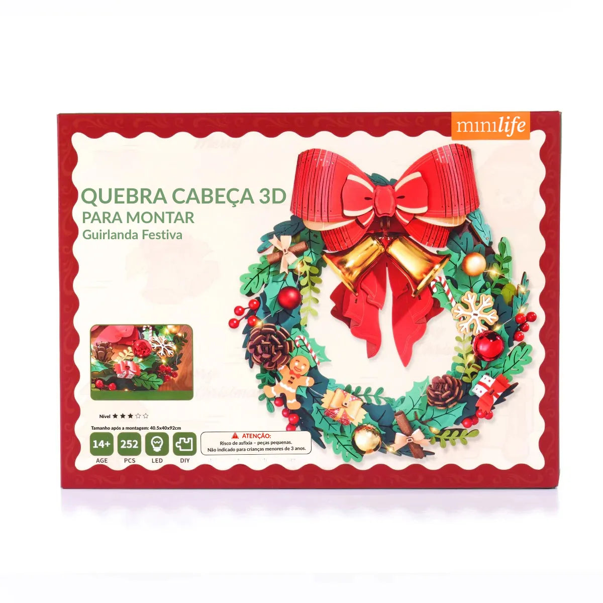 Enchanted Christmas – Festive 3D Puzzle Wreath