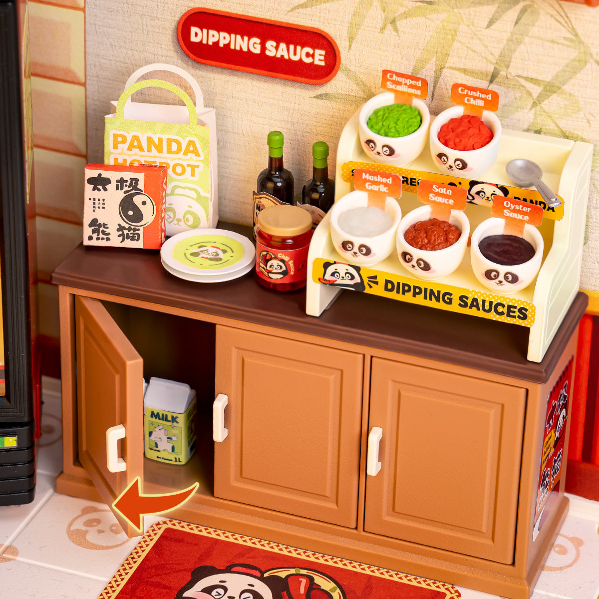 Panda Hot Pot Restaurant Miniature DIY