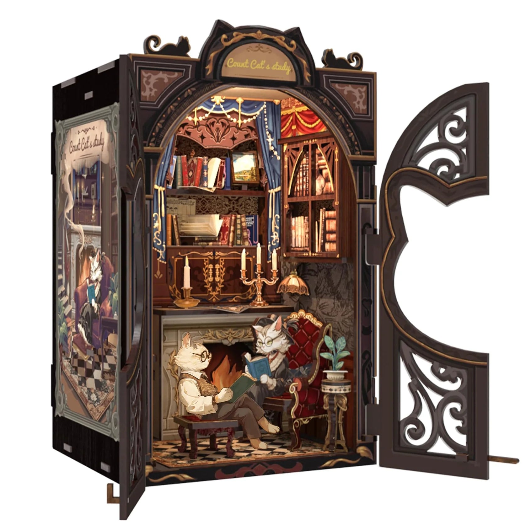 Count Cat's Study Book Nook DIY