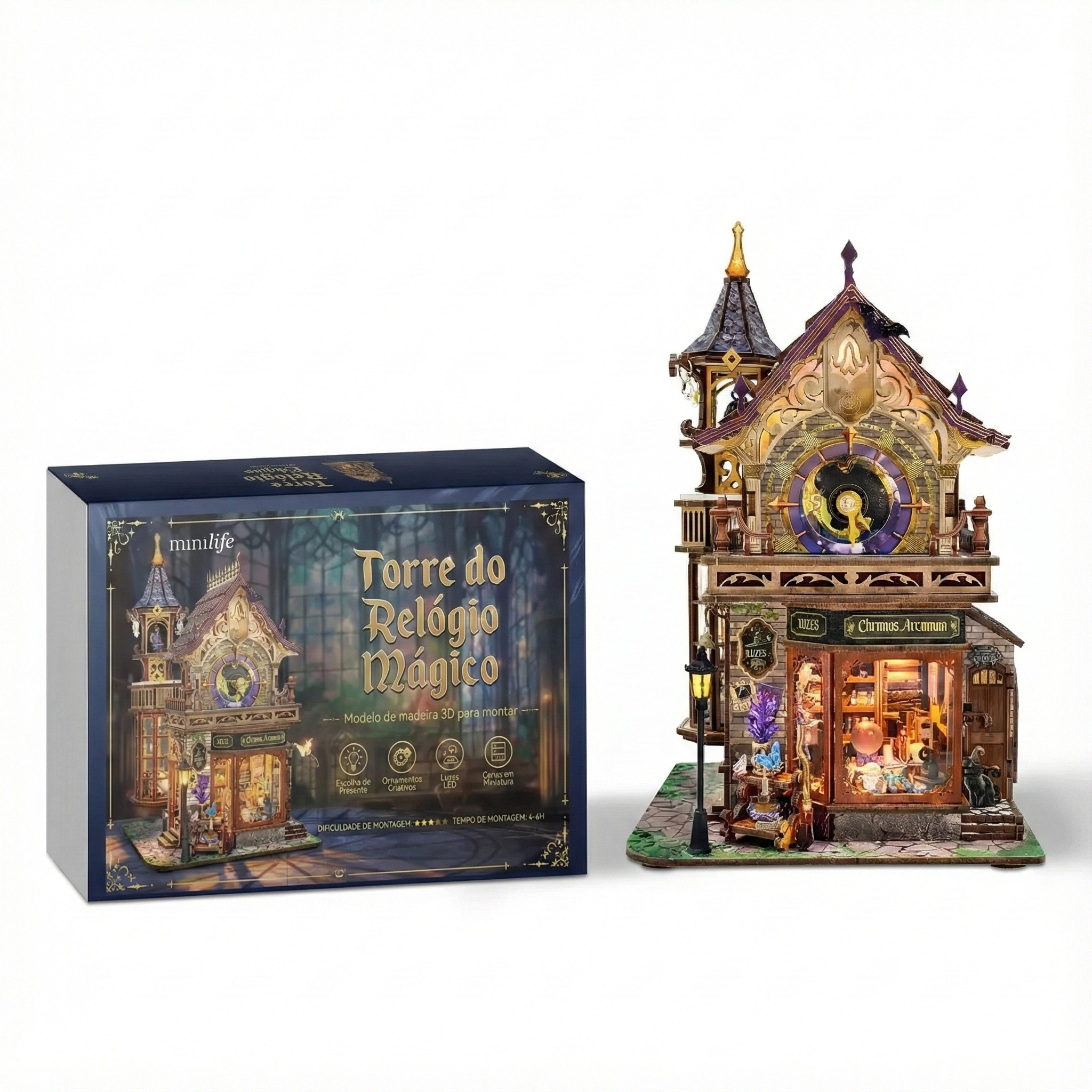 Magical Clock Tower Miniature House DIY