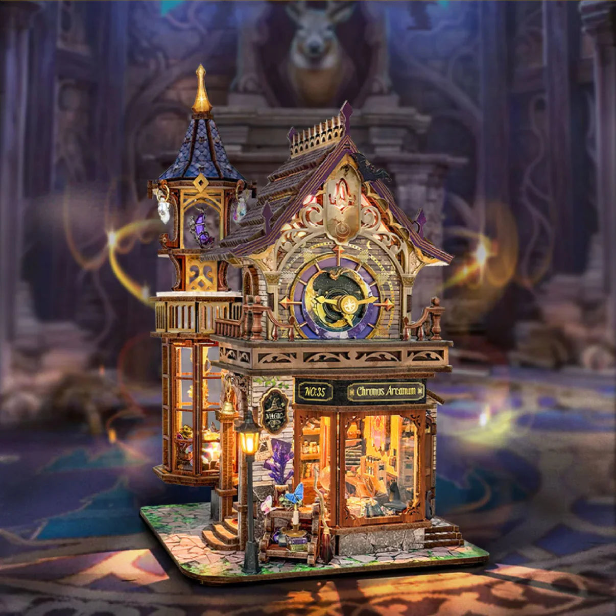 Magical Clock Tower Miniature House DIY